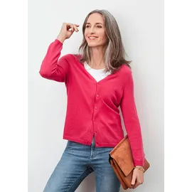 GOLDNER Kaschmirstrickjacke mit V-Ausschnitt Pink 24