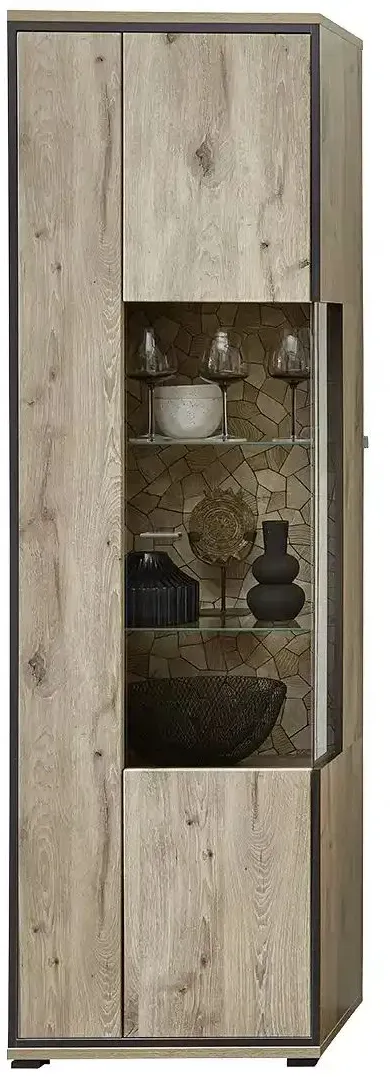 Primo Vitrine  Ruben ¦ holzfarben ¦ Maße (cm): B: 60 H: 205 T: 40.0