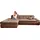 DOMO collection Eckcouch Kunstleder 3-Sitzer Beige/Braun