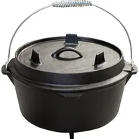 pott & flamme Dutch Oven | Feuertopf 6 qt mit Füßen Schmor-Topf