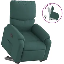 vidaXL Relaxsessel mit Aufstehhilfe Polyester 50 x 99 x 50 cm Dunkelgrün