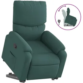 vidaXL Relaxsessel mit Aufstehhilfe Polyester 50 x 99 x 50 cm Dunkelgrün