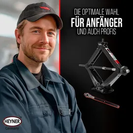 Heyner Wagenheber Metall schwarz 42 cm