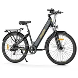 Eleglide Trekking E-Bike, T1 Step-Thru Elektrofahrrad 27.5'' Trekkingrad E-Citybike mit 36V 13Ah Lithium-Akku bis zu 100KM Lange Range, 250W Motor, 7 Gänge E Bike, LCD Display