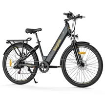 Eleglide Trekking E-Bike, T1 Step-Thru Elektrofahrrad 27.5'' Trekkingrad E-Citybike mit 36V 13Ah Lithium-Akku bis zu 100KM Lange Range, 250W Motor, 7 Gänge E Bike, LCD Display