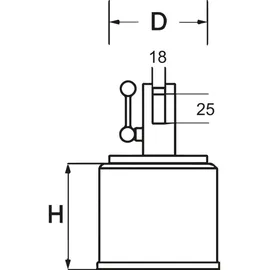 einkaufsbüro deutscher eisenhändler gmbh Topfmagnet mit Abdrückgewinde 70mm Fortis