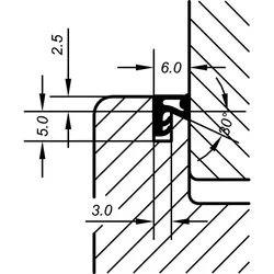 PRIMO Überschlagdichtung ACF 6020 - Kunststoff braun