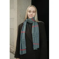 Schal - Grau / Blau - TeeShoppen