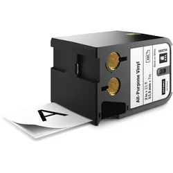 DYMO® Original XTL Schriftband, - schwarz auf weiss -, für XTL 500, farbiges Vinyl, endlos