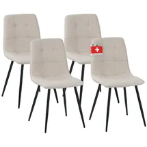 Albatros Esszimmerstuhl Bora Stoff beige 4er Set