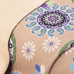 Alpenfleece "Flower-Power", natur-color