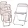 [en.casa] Klappstuhl Pornainen 6er Set Rosa, transparent