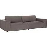 Musterring Big-Sofa LUCIA, in vielen Qualitäten und 4 unterschiedlichen Nähten, 3-Sitzer braun