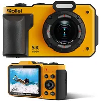 Rollei Sportsline 64 Pro Unterwasserkamera 5K wasserdichte Unterwasser Kamera mit Sony 21MP Sensor 18X Digitalzoom EIS