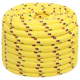 vidaXL Bootsseil 20 mm 50 m Polypropylen Gelb