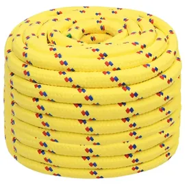 vidaXL Bootsseil 20 mm 50 m Polypropylen Gelb