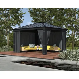 CANOPIA Pavillonseitenteil Dallas 2 Stück 4,09 x 2,12 m Grau