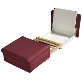 Sofa.de Schlafsessel Etta Stoff 88 x 88 x 96 cm Rot mit Schlaffunktion