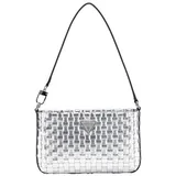 GUESS Abendtasche Twiller Mini Top Zip Shoulder Bag Silver