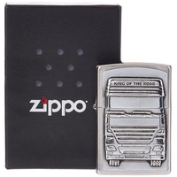 Zippo Feuerzeug 1300176 King of The Road Emblem Benzinfeuerzeug, Messing