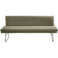 Polsterbank K+W KOMFORT & WOHNEN, grün (salbei), B:195cm H:87cm T:65cm, Sitzbänke, Spitzkissenoptik, Sitzsteppung, hoher Sitzkomfort, in 2 Größen wählbar