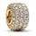 Pandora Funkelndes Dreireihiges Pavé-Charm Gold 762820C01