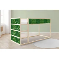 Unik nordic Aufkleber für IKEA KURA Hochbett, Fußball Rasen