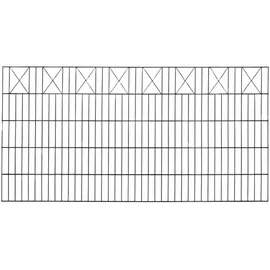 Floraworld Doppelstab-Mattenzaun Comfort 100 x 200 cm anthrazit X