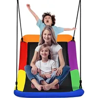 Costway Schaukeln Nestschaukel oval Bunt