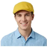 LuxusKollektion Schiebermütze Schiebermütze Herren Flatcap Schirmmütze Newsboy Strick M-L Gelb