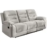 luma-home Couch Chenille 3-Sitzer Grau