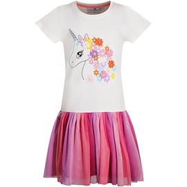 happy girls - Kurzarm-Kleid Flower Unicorn mit Tüllrock in multicolour, Gr.98,