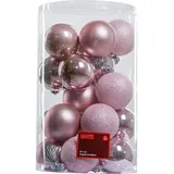 Trendline Christbaumkugeln 25 Kugeln Ø 6 cm Rosa Weihnachtskugeln Weihnachten