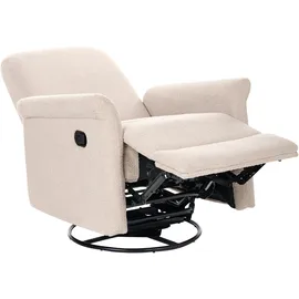Beliani Fernsehsessel ECHION Bouclé 0 x 0 x 0 cm Hellbeige drehbar