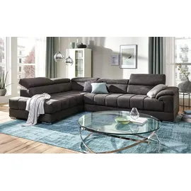 U N O Sports uno Ecksofa Mikrofaser Isabeli , grau , Maße (cm): B: 299 H: 72 T: 211.0