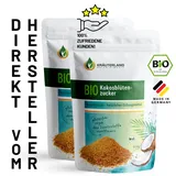 KRÄUTERLAND Bio Kokosblütenzucker 1kg, 100% naturrein, unraffiniert, vegan