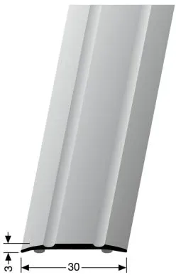 PARKETTFREUND Übergangsprofil PF439 SK 100 cm 30 mm selbstkleb. Alu elox. Farbe Edelstahl