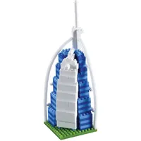 Brixies 200044 - Burj Alarab, 3D Konstruktionsbausatz aus Ministeinen,