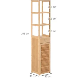 kleankin Badkommode 32 x 30 x 163 cm Beige