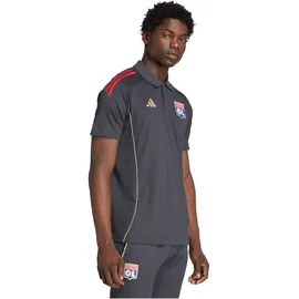 adidas Olympique Lyon Competition Poloshirt 2025/26 Herren JL9469 - carbon/hazy beige M