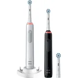 Oral B Oral-B Elektrische Zahnbürste Pro 3 3900 Duo Doppelpack Weiß/Schwarz