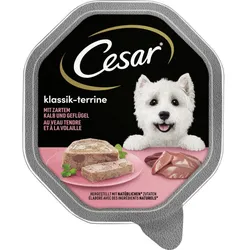 Cesar Klassiker mit Kalb und Geflügel Hundefutter nass 150G