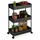 Relaxdays Rollwagen, 3 Etagen, Servierwagen, Küchenwagen, Bad & Büro, Rollregal, HxBxT: 65 x 39,5 x 21,5 cm, schwarz