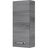 Saphir Hängeschrank SAPHIR "Serie 4010 Wand-Badschrank 30 cm breit mit 1 Tür, 2 Glas-Einlegeböden", grau (graphit struktur quer nachbildung), B:30cm H:70cm T:17cm, Spanplatte, Schränke, Hängeschrank, Badezimmer-Hängeschrank inkl.