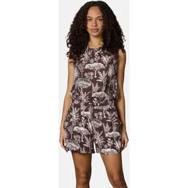 Ragwear Damen kurzer Jumpsuit Einteiler mit floralem Print
