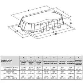 Intex Prism Frame Oval Pool Set 610 x 305 x 122 cm inkl. Filterpumpe 26798