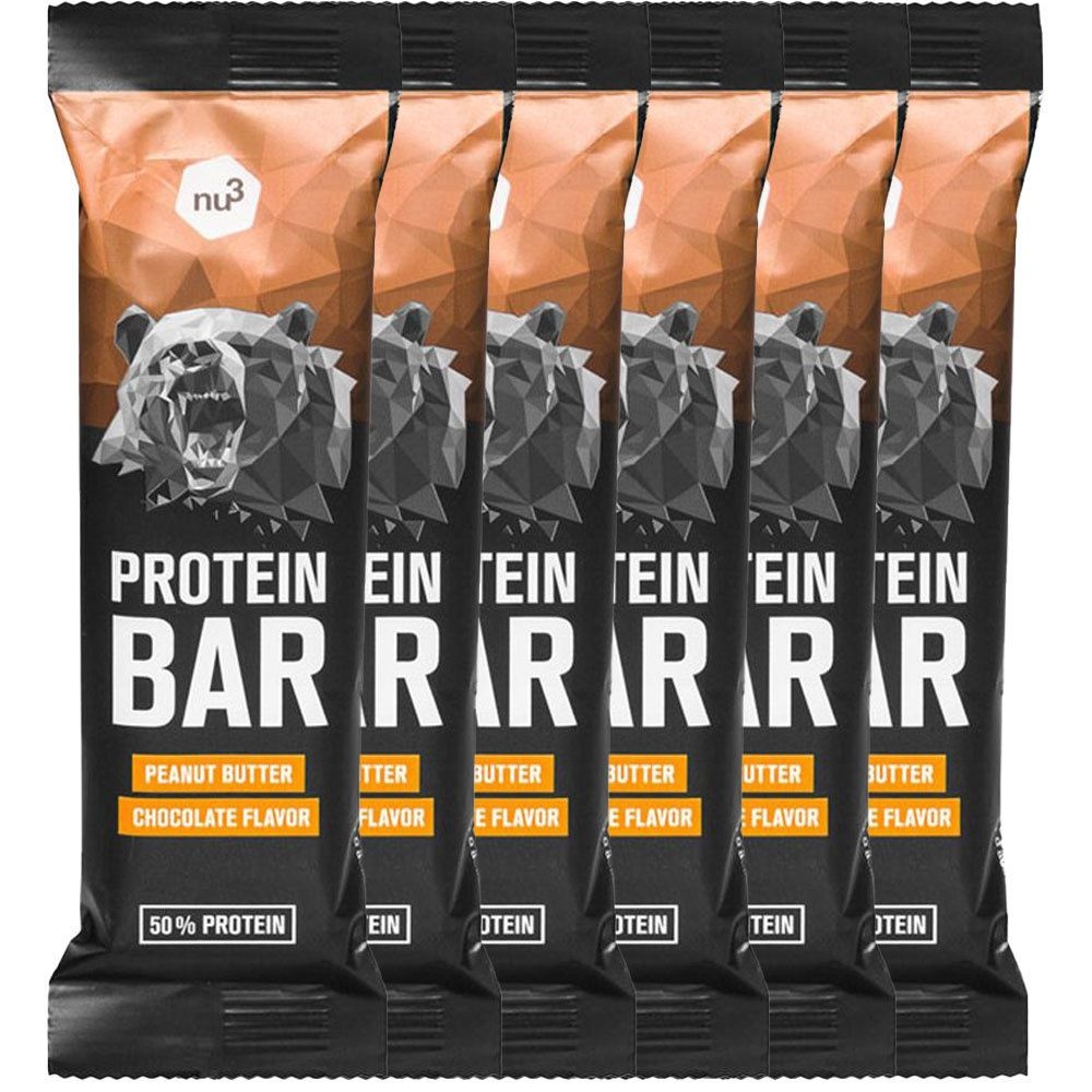 nu3 Protein Bar 50 %, Peanut Butter-Chocolate 6x50 g Barre