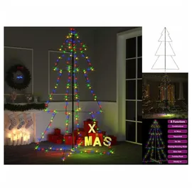 vidaXL Weihnachtsbaum Kegelform 240 LEDs Indoor Outdoor 118x180 cm