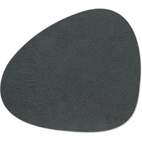 LINDDNA Tischset Hippo L Curve Leder Grau Dunkelgrau (Large)