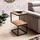 FineBuy Beistelltisch S-Form Beige Akazie 45 x 60 x 30 cm